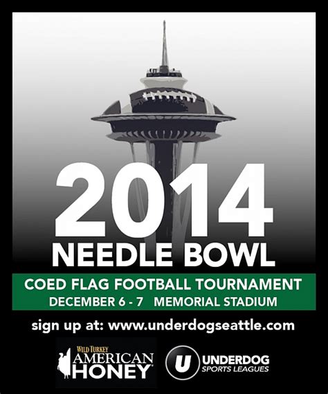 Underdog sports seattle - RULES. Underdog Flag Football is played on a normal football field divided into 1/3’rds and played sideline to sideline. Each game has 20 twenty minute halves which leads to a game length of approximately one hour with clock stoppages. All Underdog Flag football games have 2 refs which can be expanded to 3 refs in some situations.